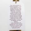 Étiquette de présentation huile d'olive à la vanille Verso