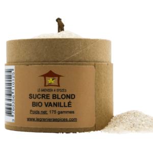 Sucre blond bio vanillé 175 grs